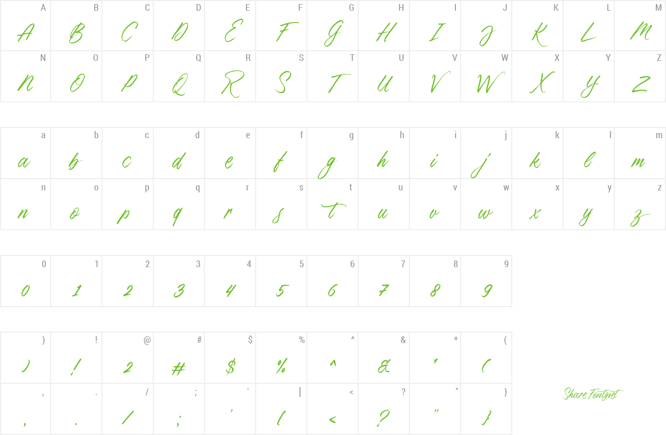 Font Thousand Brights preview